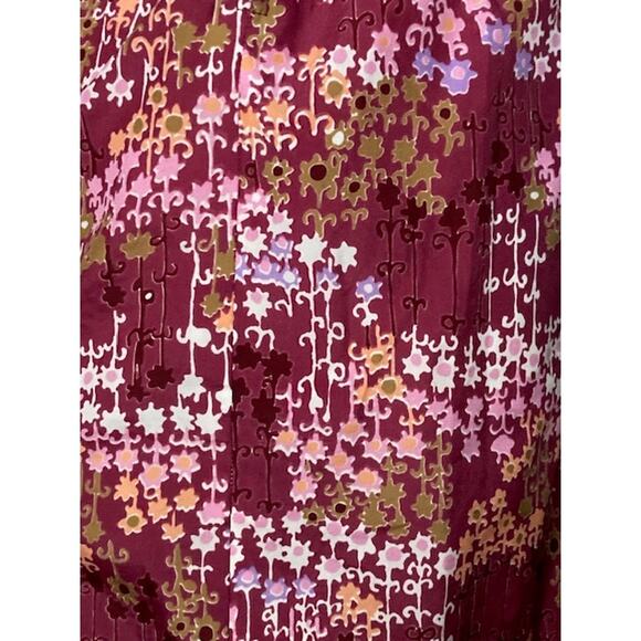 Pretty in Print - Wine Floral Dress with Pockets - Size SM - Picture 3 of 6